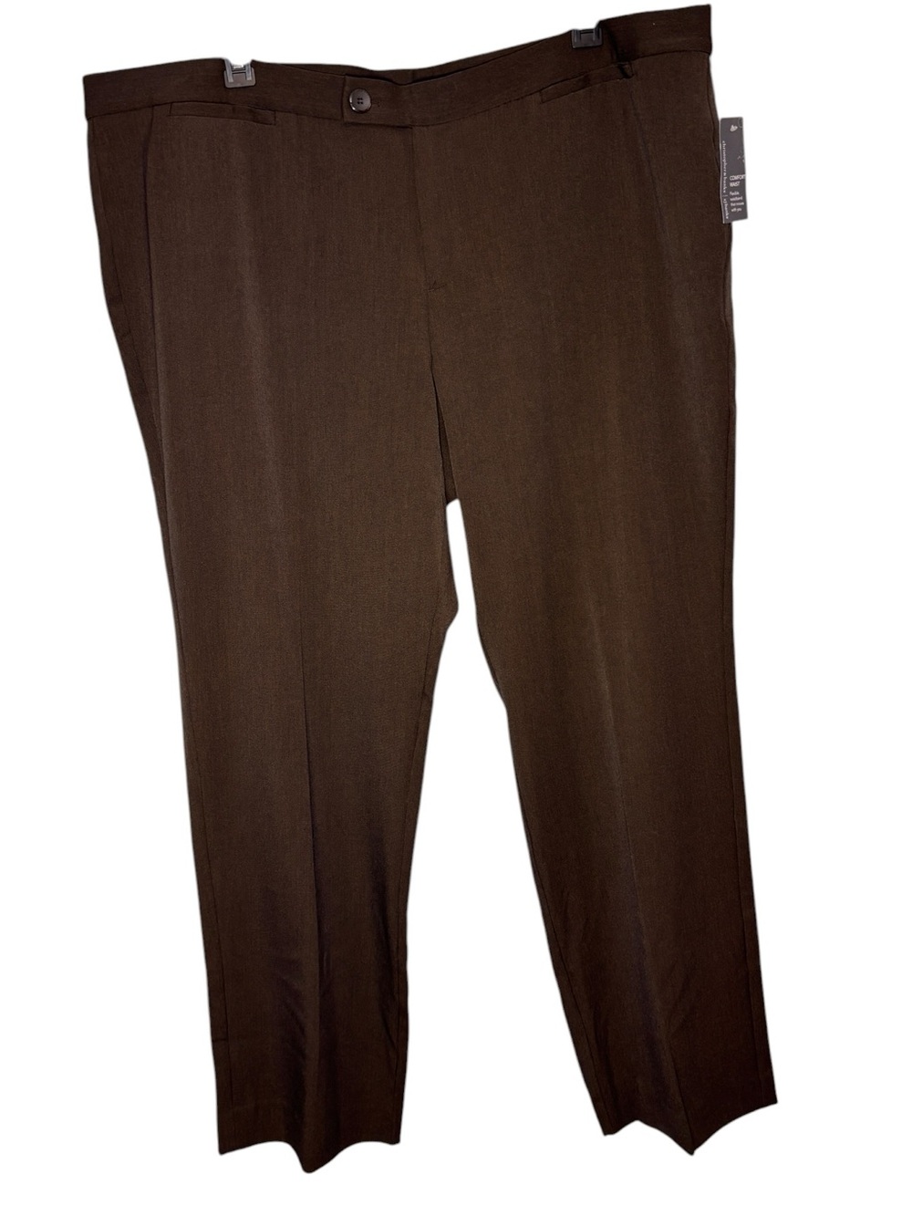 New CJ BANKS size 24W Brown Stretch Moderately Curvy Fit Trouser Dress Pants NWT